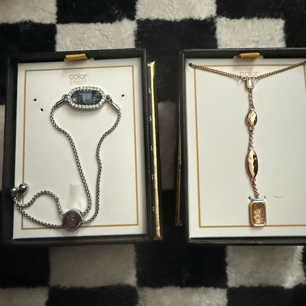 Color Street Silver and Gold Bracelet Set